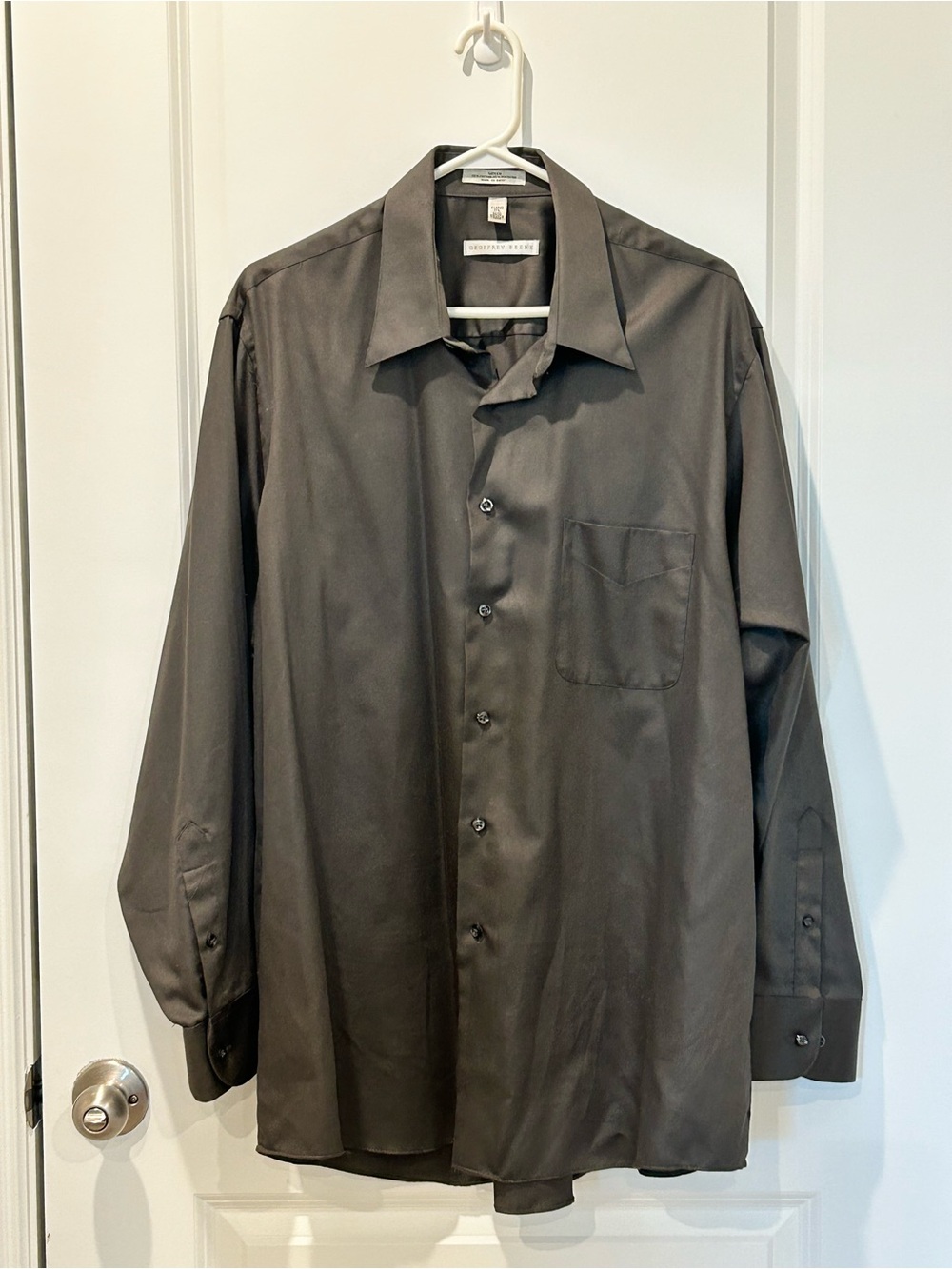 Geoffrey Beane Charcoal Gray Men’s Longsleeved Shirt~17.5 34/35